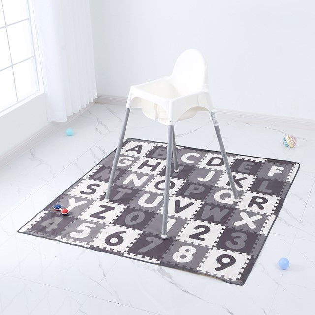 Covoras anti-murdarire pentru scaunul de masa bebe, impermeabil, lavabil, antiderapant, Litere si Cifre [2]