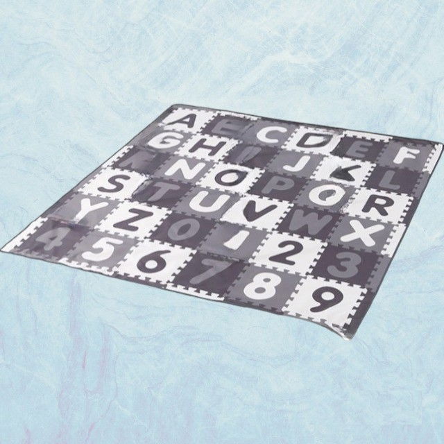 Covoras anti-murdarire pentru scaunul de masa bebe, impermeabil, lavabil, antiderapant, Litere si Cifre [8]