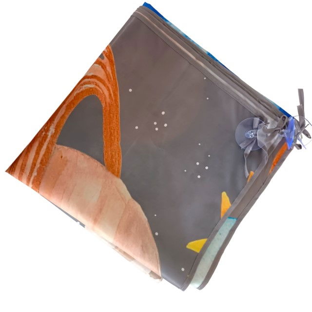 PRODUS RESIGILAT - Covoras anti-murdarire pentru scaunul de masa bebe, impermeabil, lavabil, antiderapant, Planets [10]