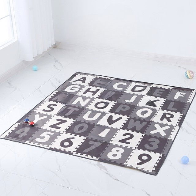 Covoras anti-murdarire pentru scaunul de masa bebe, impermeabil, lavabil, antiderapant, Litere si Cifre [4]