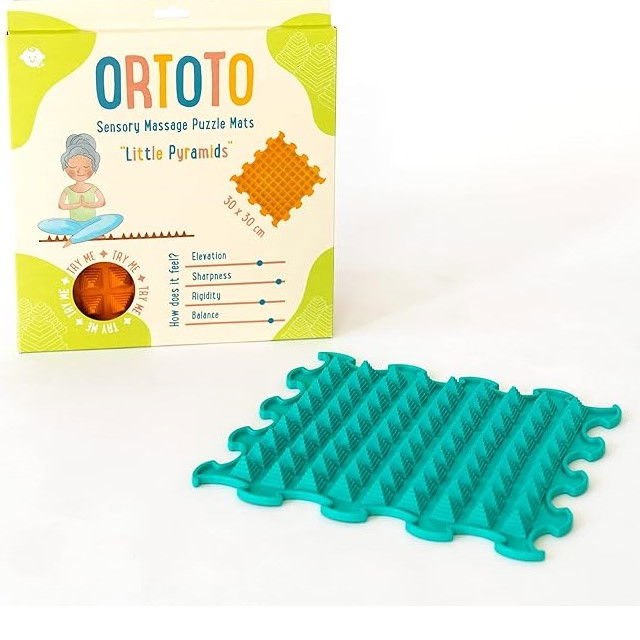 Covoras ortopedic pentru masaj, 1 piesa, model Little Pyramids, Diverse culori