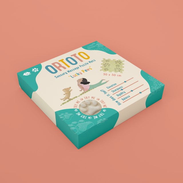 Covoras ortopedic pentru masaj, 1 piesa, model Lucky Paws, Diverse culori [5]