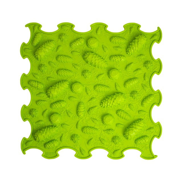 Covoras ortopedic pentru masaj, 1 piesa, textura moale, model Pinecones, Verde deschis [1]