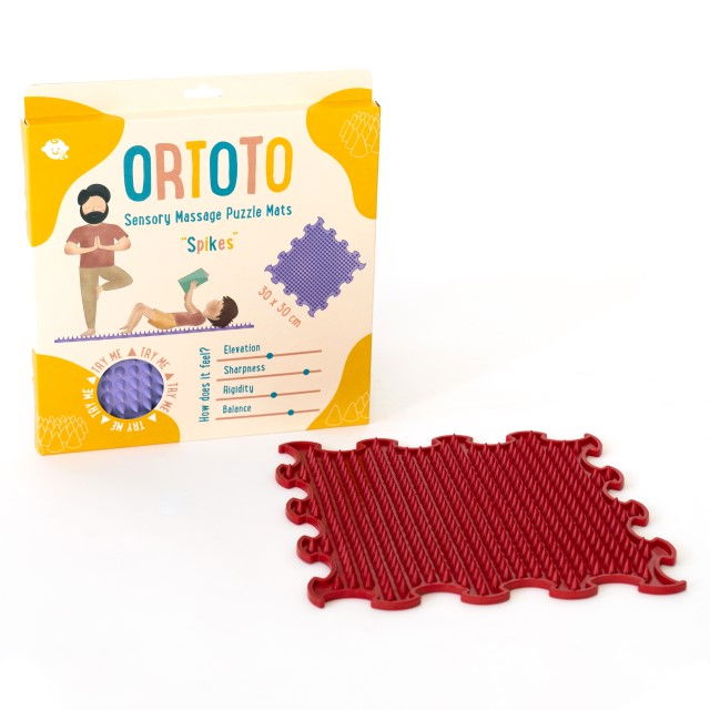 Covoras ortopedic pentru masaj, 1 piesa, textura rigida, model Spikes, Rosu [3]