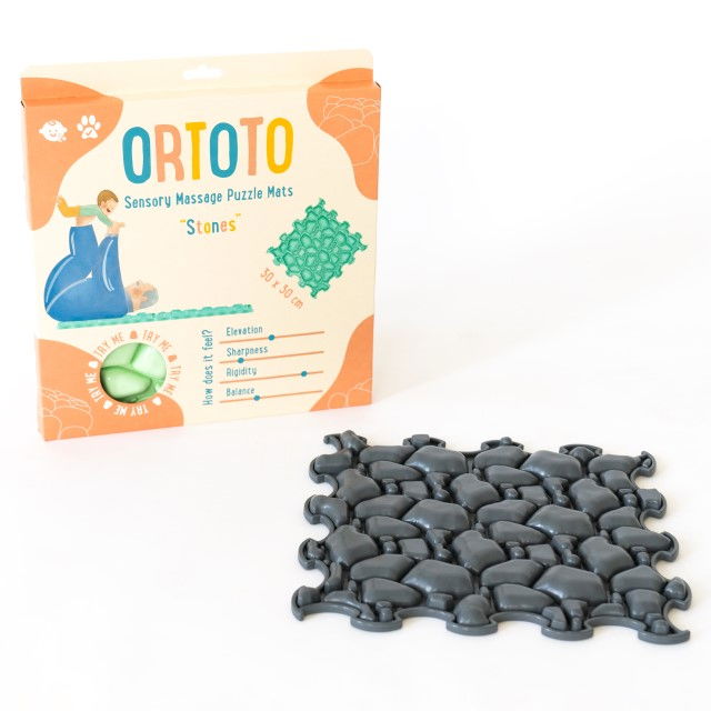 Covoras ortopedic pentru masaj, 1 piesa, model Stones, Bleumarin [2]