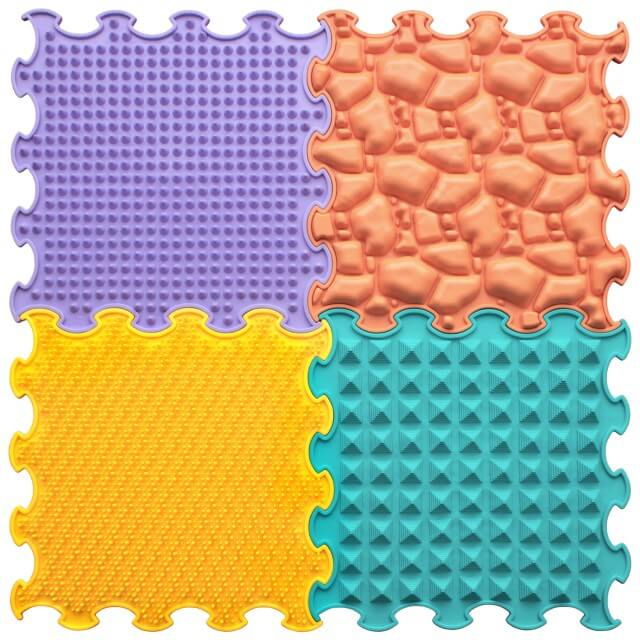 Covoras ortopedic, senzorial, set puzzle, 4 piese, Four Senses [10]