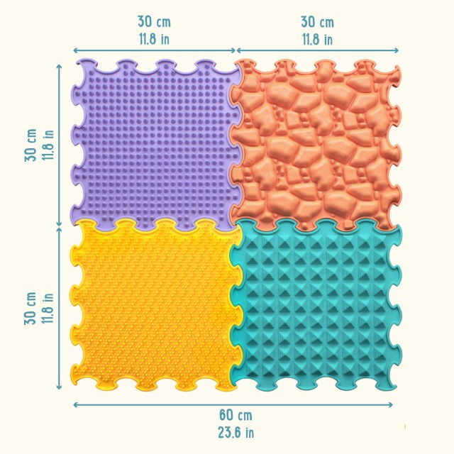 Covoras ortopedic, senzorial, set puzzle, 4 piese, Four Senses [6]
