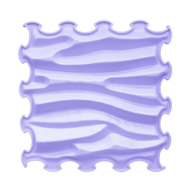 Covoras ortopedic, senzorial, set puzzle, 6 piese, model Sandy Waves, textura rigida, Multicolor [4]