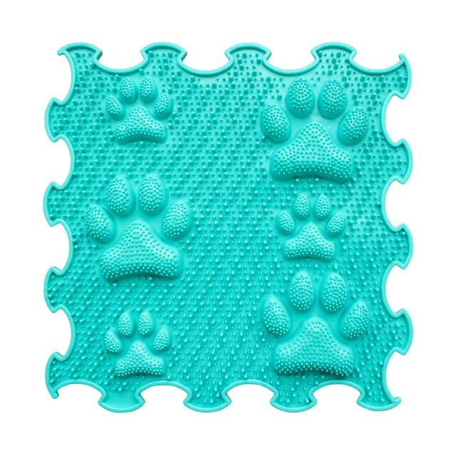 Covoras ortopedic, senzorial, set puzzle, 8 piese, model Lucky Paws, textura rigida, Multicolor [8]