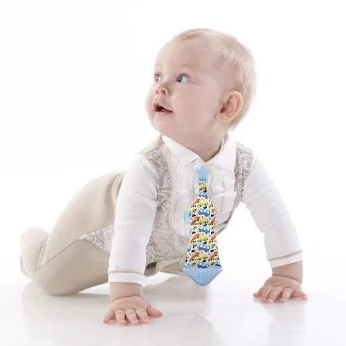 Cravata bebelusi cu accesoriu de dentitie BabyJem, Bleu [3]