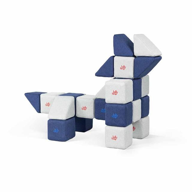 Cuburi Magnetice de constructie, JollyHeap MINI, 24 cuburi, Diverse culori [8]