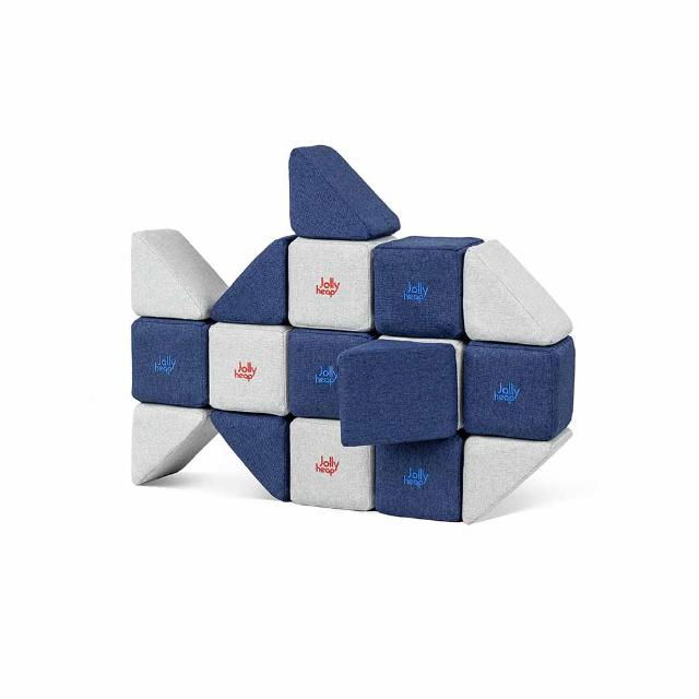 Cuburi Magnetice de constructie, JollyHeap MINI, 24 cuburi, Diverse culori [7]