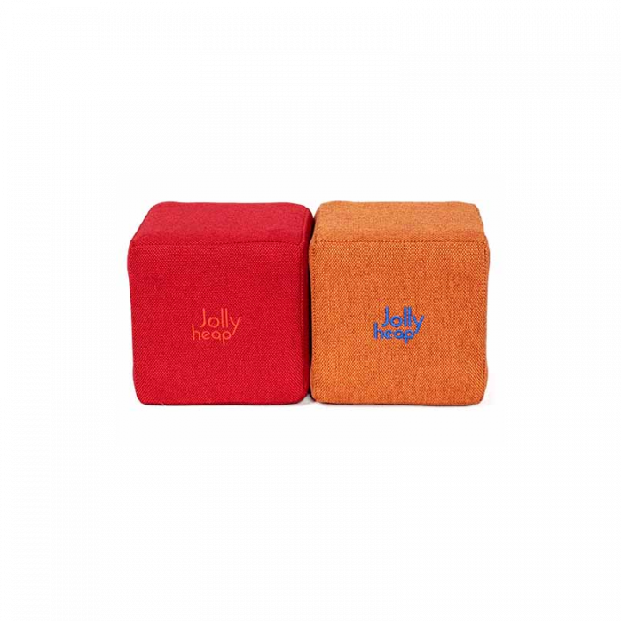 Cuburi CREATIVE Magnetice, JollyHeap, 100 cuburi, Rosu-Portocaliu [2]