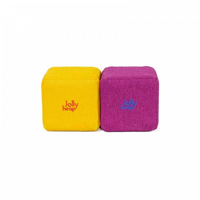 Cuburi CREATIVE Magnetice, JollyHeap, 100 cuburi, Galben-Roz [2]