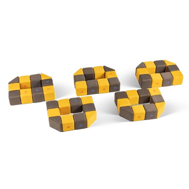 Cuburi Magnetice, JollyHeap MEDIUM, 50 cuburi,  Diverse culori [7]