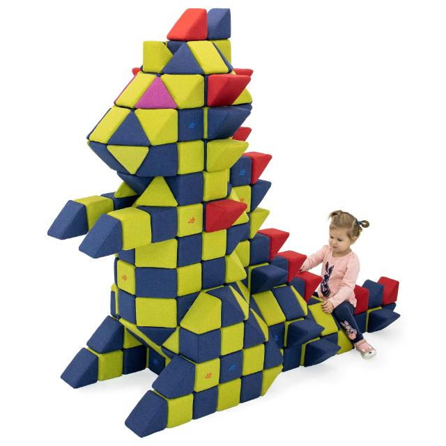 Cuburi Magnetice pentru construit, JollyHeap FUN, 300 cuburi - 4 forme, Diverse Culori [4]