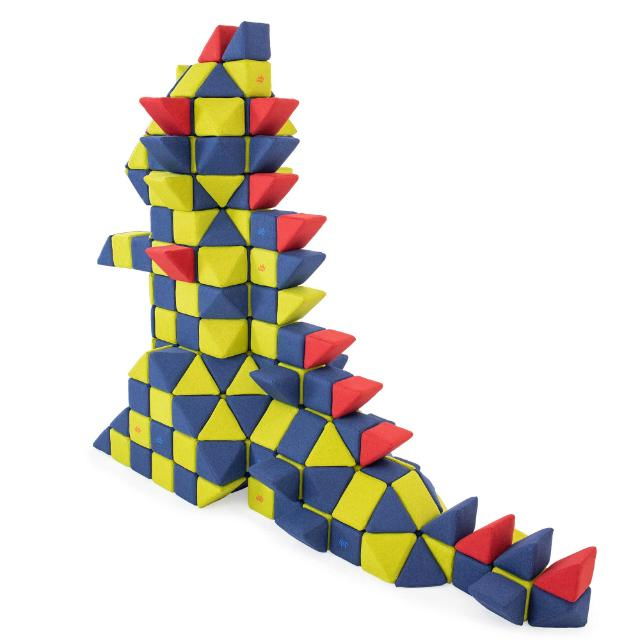 Cuburi Magnetice pentru construit, JollyHeap FUN, 300 cuburi - 4 forme, Diverse Culori [5]