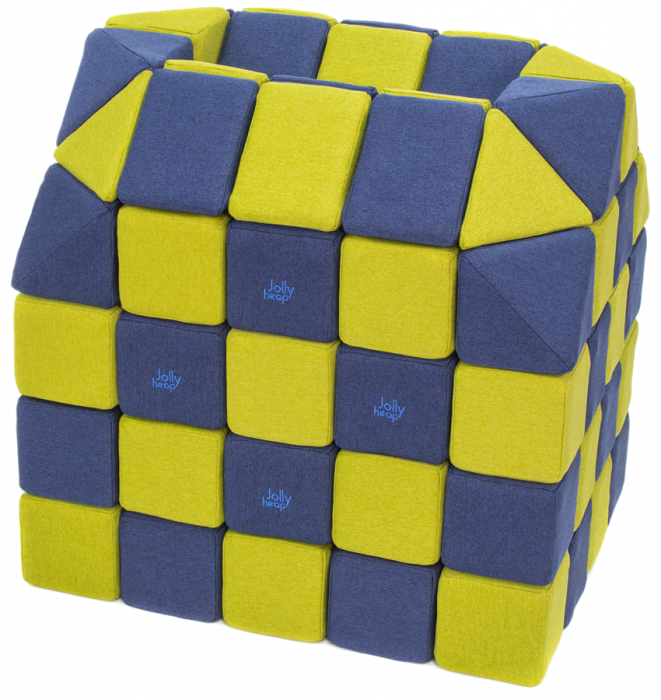 Cuburi Magnetice pentru construit, JollyHeap FUN, 300 cuburi - 4 forme, Diverse Culori [2]