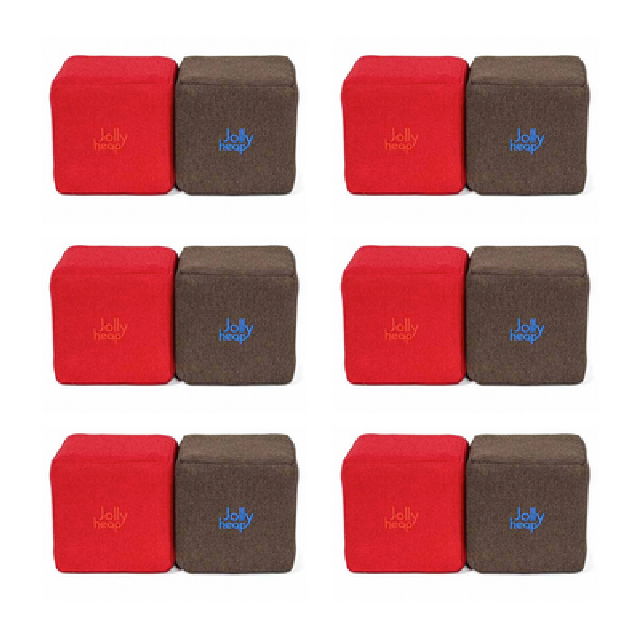 Cuburi Magnetice pentru construit, JollyHeap Pixi, 12 cuburi, Rosu-Maro [15]