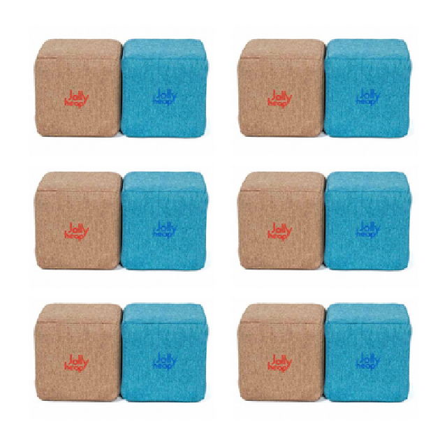Cuburi Magnetice pentru construit, JollyHeap PIXI, 12 cuburi, Diverse Culori [15]
