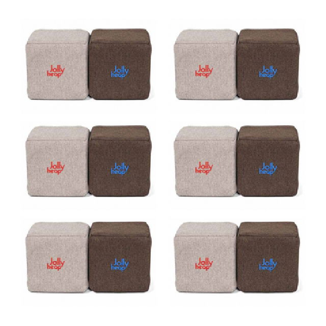 Cuburi Magnetice pentru construit, JollyHeap Pixi, 12 cuburi, Gri-Maro [16]