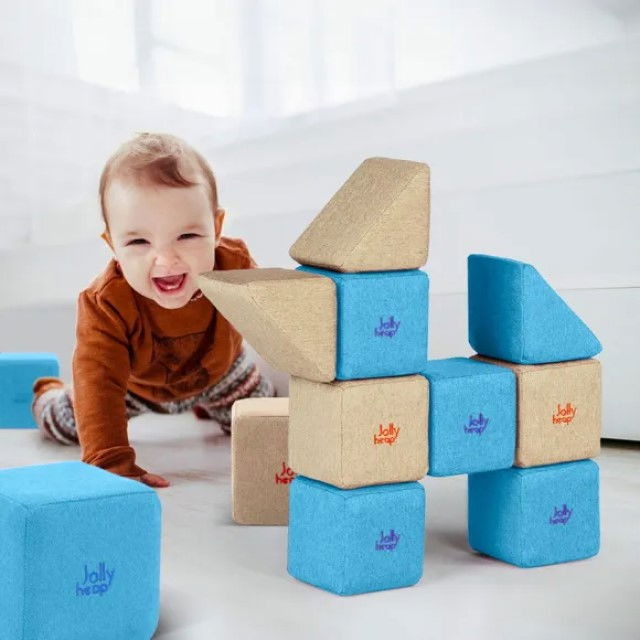 Cuburi Magnetice pentru construit, JollyHeap PIXI, 12 cuburi, Diverse Culori [4]