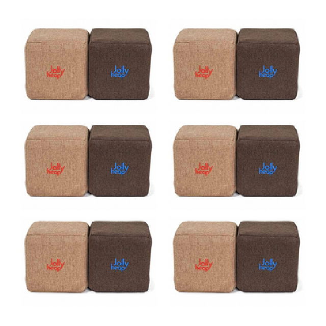Cuburi Magnetice pentru construit, JollyHeap Pixi, 12 cuburi, Bej-Maro [16]