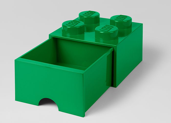 Cutie depozitare LEGO 2x2 cu sertar, verde (40051734) [2]