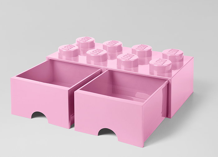 Cutie depozitare LEGO® 2x4 cu sertare, roz (40061738) [2]
