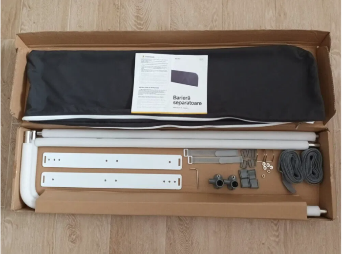 Despartitor pentru pat, 189x26 cm, Gri inchis [22]