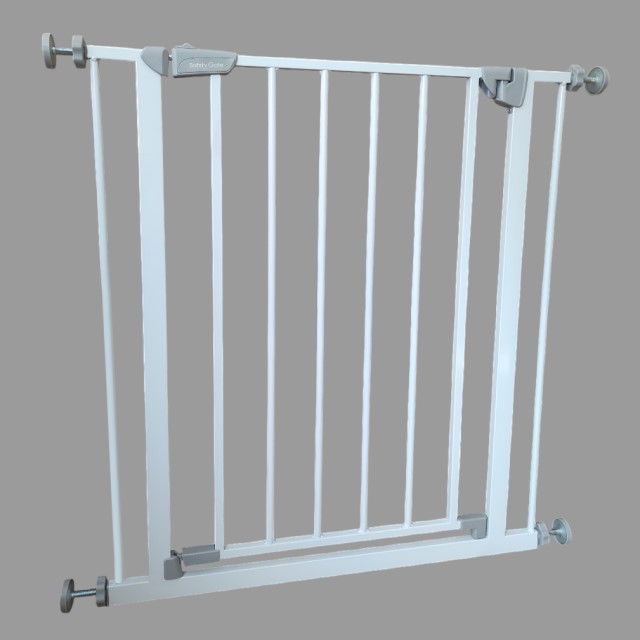 PRODUS RESIGILAT - Gard de protectie copii, pentru usi si scari, montaj prin presiune, dimensiune reglabila 71-77 cm, Empria, Alb [8]