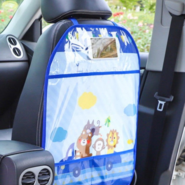 Husa protectie scaun auto copii, impermeabila, 3 buzunare, Empria, 65x44.5 cm, Bleu [4]
