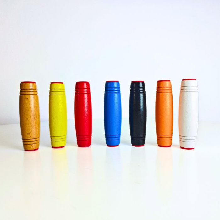 Jucarie antistres Fidget Stick Mokuru din lemn, diverse culori [4]