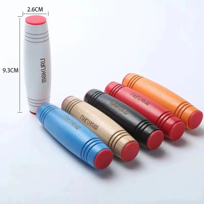 Jucarie antistres Fidget Stick Mokuru din lemn, diverse culori [15]