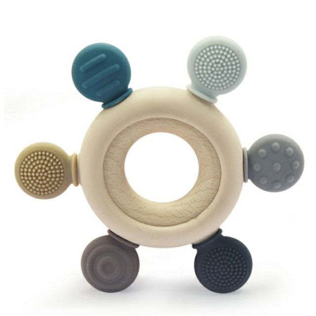 Jucarie bebe dentitie, senzoriala, inel gingival bebelusi, silicon, Empria, Bibi [2]