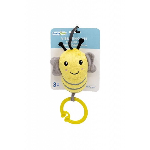 Jucarie cu vibratii pentru bebelusi BabyJem, Albinuta din plus, 6 luni+, Galben [2]