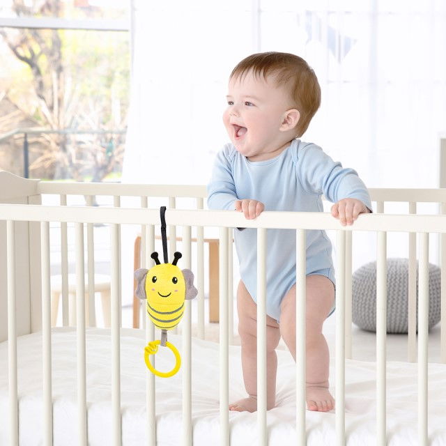 Jucarie cu vibratii pentru bebelusi BabyJem, Albinuta din plus, 6 luni+, Galben [1]