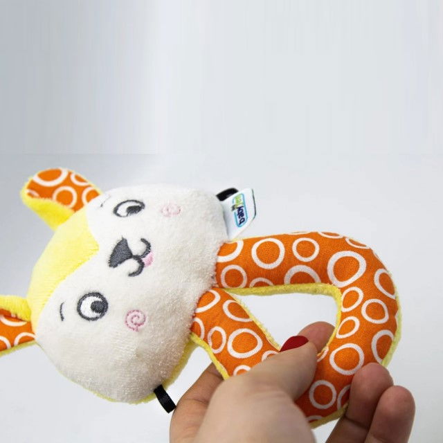 Jucarie din plus zornaitoare Pisicuta, 3 luni+, BabyJem, Galben [6]