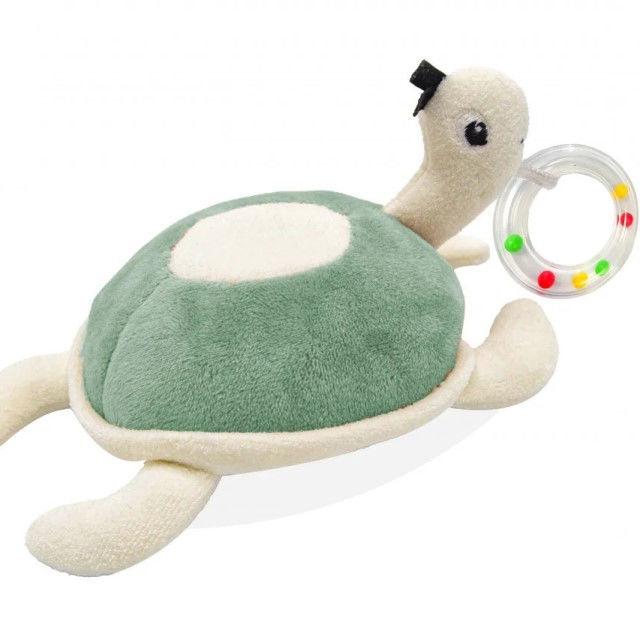 Jucarie zornaitoare BabyJem, Broscuta testoasa din plus, +3 luni, Verde [2]