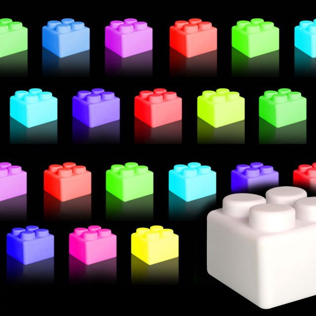 Lampa de veghe, LED cu 16 moduri de culoare, lumina reglabila, Lego [10]