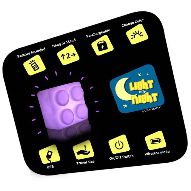 Lampa de veghe, LED cu 16 moduri de culoare, lumina reglabila, Lego [6]