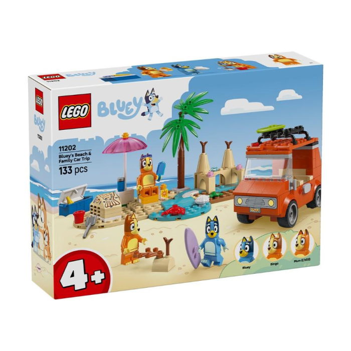 LEGO® Bluey -  Calatoria familiei lui Blue cu masina la plaja (11202), 133 piese [2]