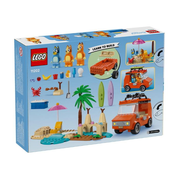 LEGO® Bluey -  Calatoria familiei lui Blue cu masina la plaja (11202), 133 piese [3]