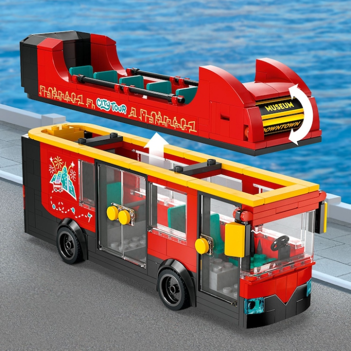 LEGO® City - Autobuz turistic roru cu etaj (60407), 384 piese [5]