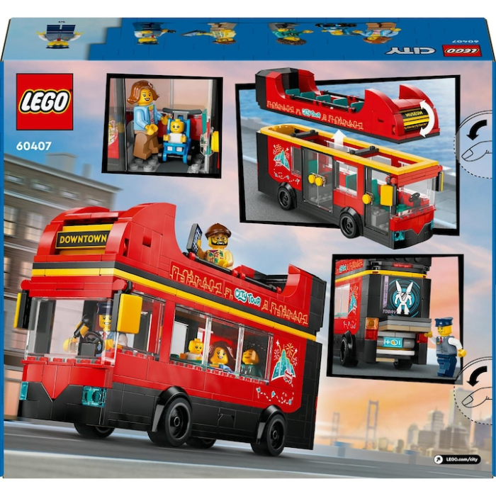 LEGO® City - Autobuz turistic roru cu etaj (60407), 384 piese [10]