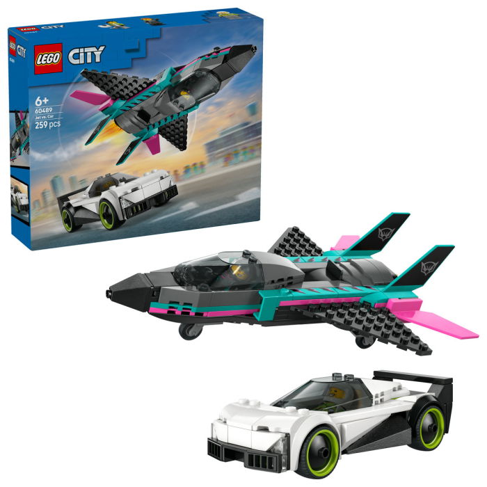 LEGO® City -  Avion cu reactie vs masina (60489), 259 piese [1]