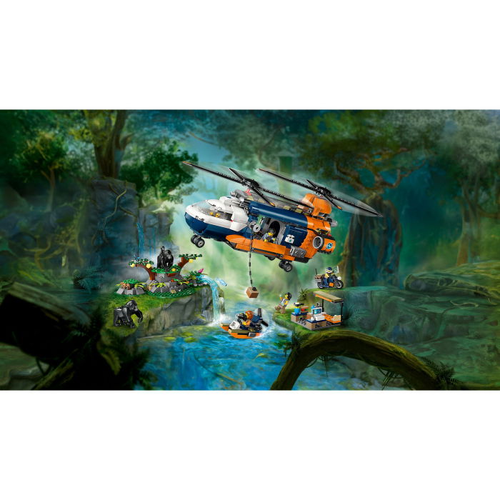  LEGO®  City - Elicopterul unui explorator al junglei la tabara de baza (60437), 881 piesa  [10]