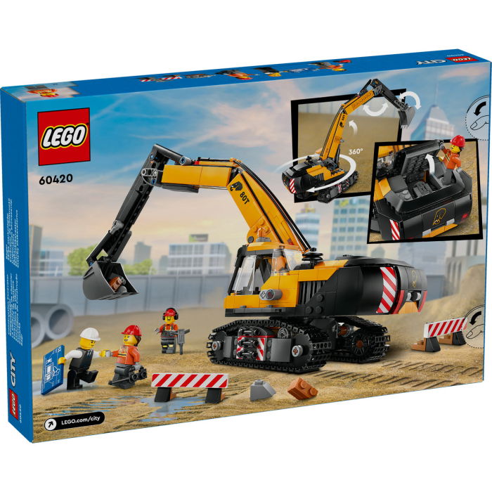 LEGO® City - Excavator galben de constructii  (60420), 633 piese [3]