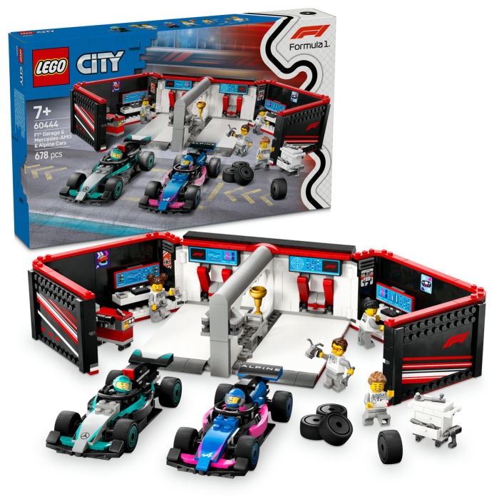  LEGO®  City - Garaj F1 si masini Mercedes-AMG si Alpine (60444), 678 piese [1]