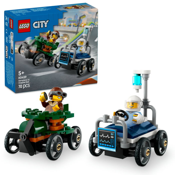 LEGO® City -  Pachet de curse Avion vs. pat de spital (60459), 70 piese [1]